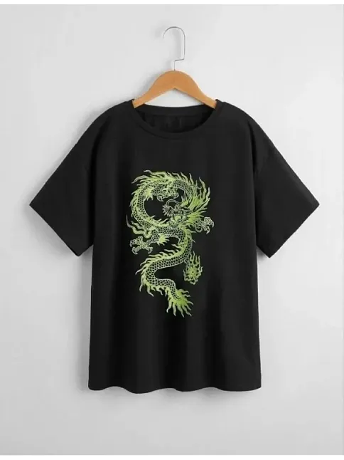 Çocuk Unisex Baskılı T-shirt - Siyah