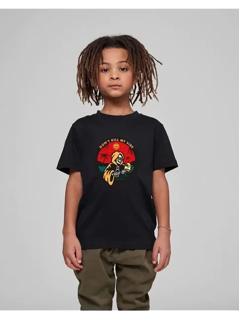 Çocuk Unisex Baskılı T-shirt - Siyah