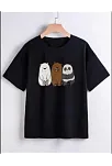 Çocuk Unisex Baskılı T-shirt - Siyah
