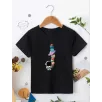 Çocuk Unisex Baskılı T-Shirt - Siyah