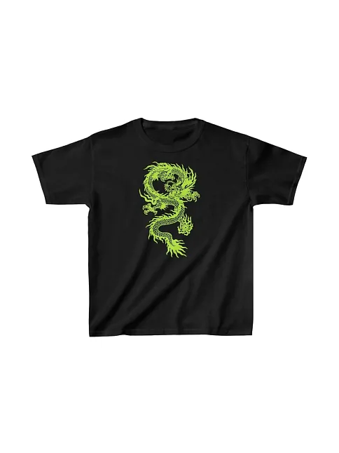 Çocuk Unisex Baskılı T-shirt - Siyah