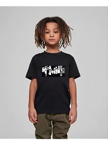 Çocuk Unisex Baskılı T-shirt - Siyah