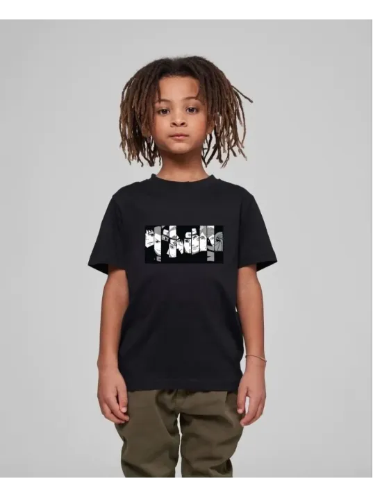 Çocuk Unisex Baskılı T-Shirt - Siyah Çocuk Unisex Baskılı T-Shirt - Siyah