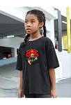 Çocuk Unisex Baskılı T-shirt - Siyah
