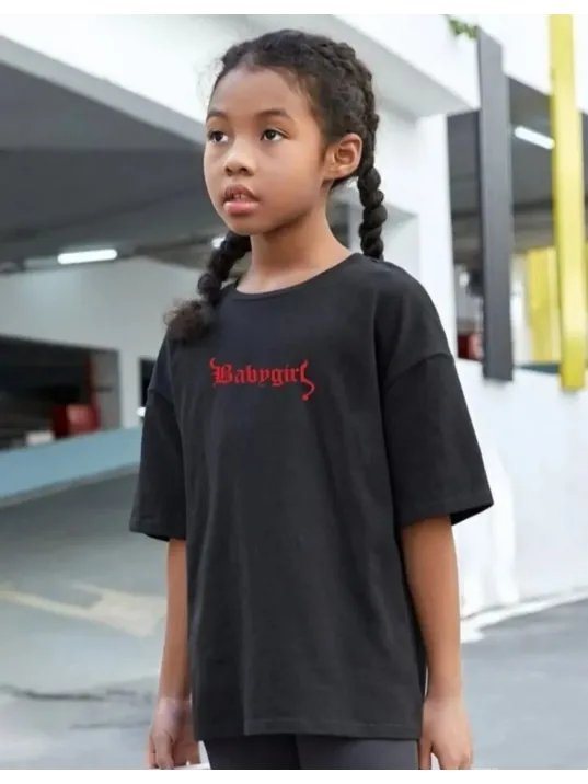 Çocuk Unisex Baskılı T-Shirt - Siyah Çocuk Unisex Baskılı T-Shirt - Siyah