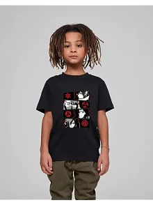 Çocuk Unisex Baskılı T-shirt - Siyah