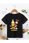 Çocuk Unisex Baskılı T-shirt - Siyah