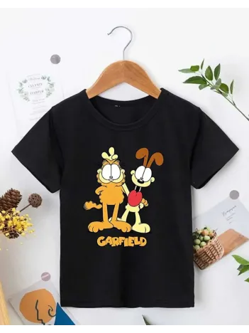 Çocuk Unisex Baskılı T-Shirt - Siyah Çocuk Unisex Baskılı T-Shirt - Siyah