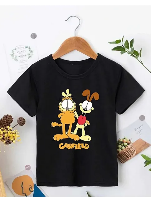Çocuk Unisex Baskılı T-shirt - Siyah