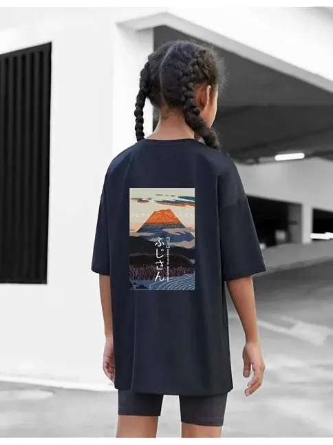 Çocuk Unisex Baskılı T-shirt - Siyah
