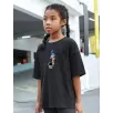 Çocuk Unisex Baskılı T-Shirt - Siyah