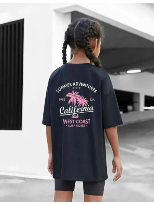 Çocuk Unisex Baskılı T-Shirt - Siyah Çocuk Unisex Baskılı T-Shirt - Siyah