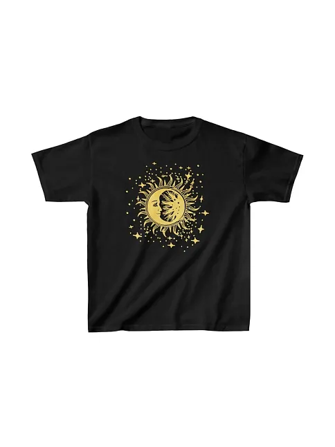 Çocuk Unisex Baskılı T-shirt - Siyah