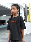 Çocuk Unisex Baskılı T-shirt - Siyah