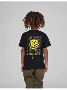 Çocuk Unisex Baskılı T-shirt - Siyah