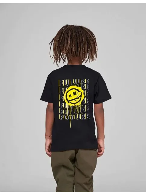 Çocuk Unisex Baskılı T-shirt - Siyah