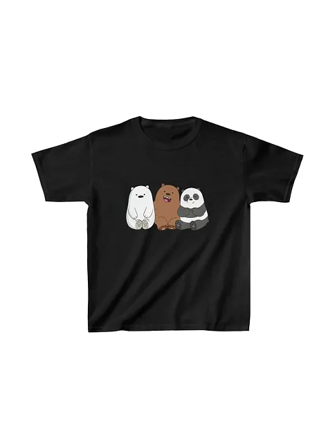 Çocuk Unisex Baskılı T-shirt - Siyah