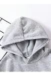 Çocuk Unisex Kapüşonlu Naruto Baskılı Pamuklu Sweatshirt - Gri