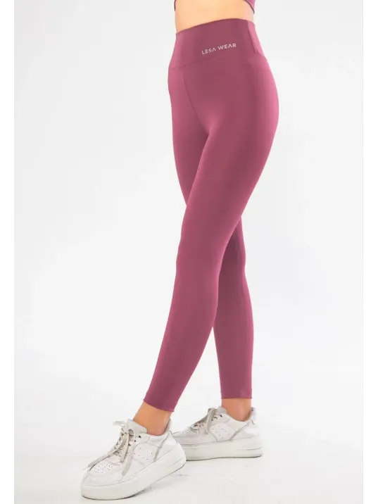 Dalgıç Yüksel Bel Baskılı Tayt - Mor