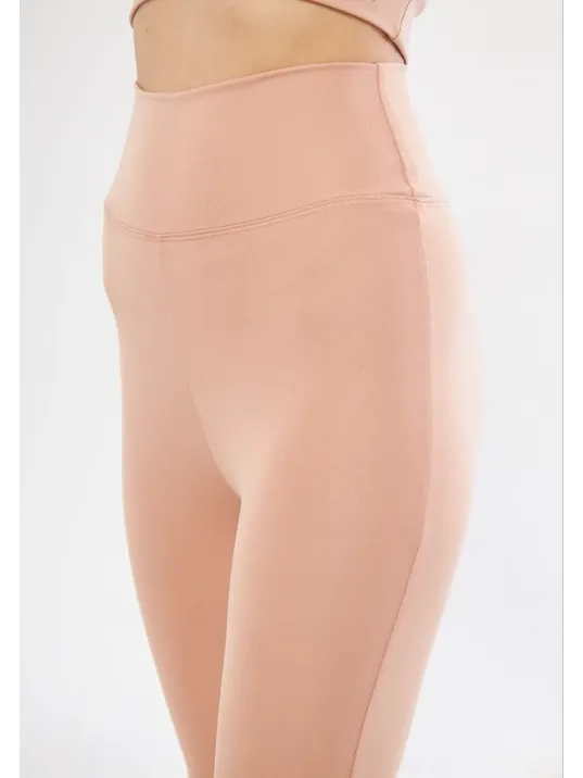 Dalgıç Yüksel Bel İspanyol Paça Tayt - Bej Dalgıç Yüksel Bel İspanyol Paça Tayt - Bej