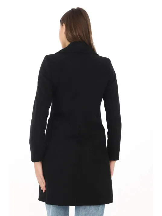 Kadın Kaşe Kaban – Siyah Yünlü Dokuma, Kruvaze Yaka, Astarlı, Cepli, Kuşaklı Uzun Boy Tesettür Uyumlu Kışlık Şık Kaban - Siyah Kadın Kaşe Kaban – Siyah Yünlü Dokuma, Kruvaze Yaka, Astarlı, Cepli, Kuşaklı Uzun Boy Tesettür Uyumlu Kışlık Şık Kaban - Siyah