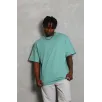 Unisex Oversize Düz Bisiklet Yaka T-Shirt - Mint Yeşili Unisex Oversize Düz Bisiklet Yaka T-Shirt - Mint Yeşili