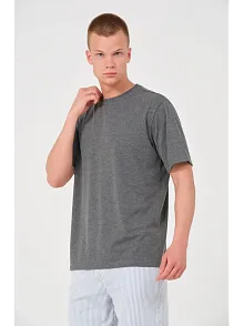 Erkek 24/1 Düz A Kalite Oversize T-shirt - Antrasit