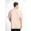 Erkek 24/1 Düz A Kalite Oversize T-shirt - Bej