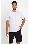 Erkek 24/1 Düz A Kalite Oversize T-shirt - Beyaz