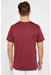 Erkek  Düz A Kalite Pamuklu Penye  T-shirt - Bordo