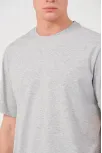 Erkek 24/1 Düz A Kalite Oversize T-shirt - Gri