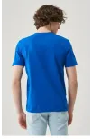 Erkek 24/1 Düz A Kalite Oversize T-shirt - Mavi Erkek 24/1 Düz A Kalite Oversize T-shirt - Mavi