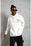 Erkek 98 Baskılı Kapşonlu Sweat - Beyaz