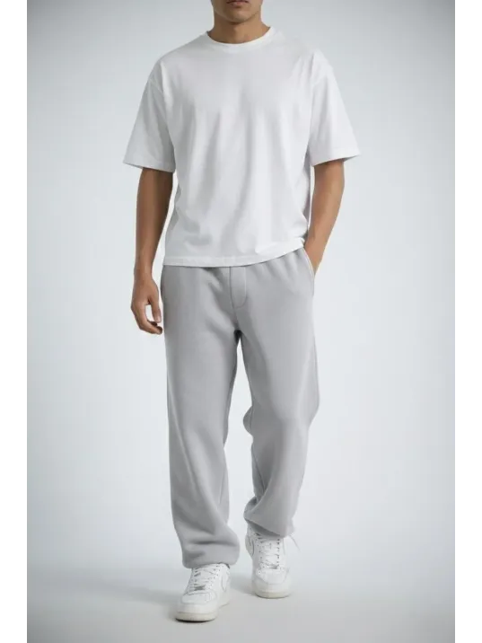 Erkek Baggy Alt Eşofman - Gri Erkek Baggy Alt Eşofman - Gri