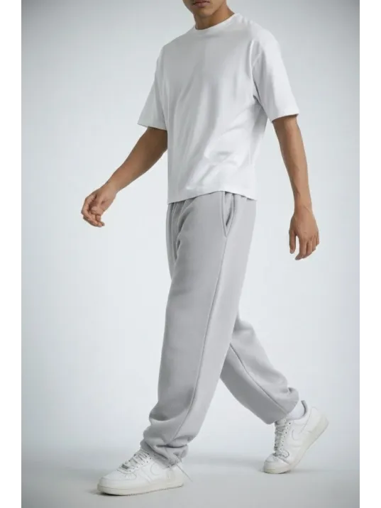 Erkek Baggy Alt Eşofman - Gri Erkek Baggy Alt Eşofman - Gri