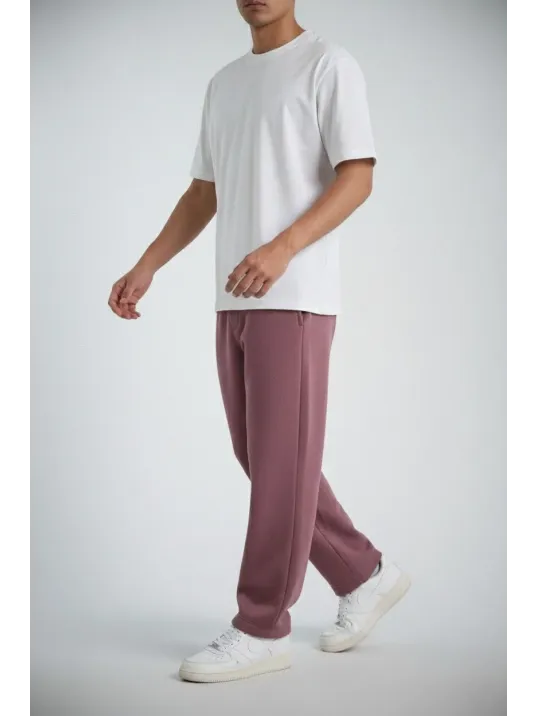 Erkek Baggy Alt Eşofman - Gül Kurusu Erkek Baggy Alt Eşofman - Gül Kurusu