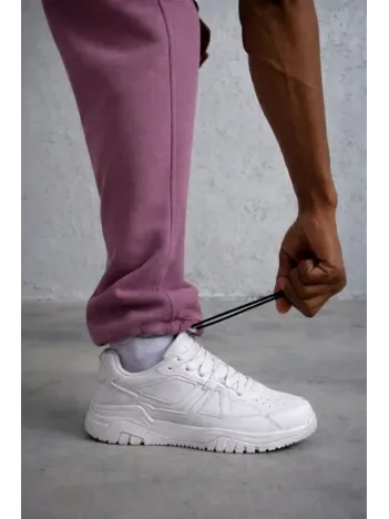 Erkek Baggy Alt Eşofman - Gül Kurusu