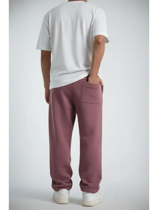 Erkek Baggy Alt Eşofman - Gül Kurusu Erkek Baggy Alt Eşofman - Gül Kurusu