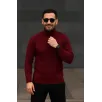 Erkek Balıkcı Yaka Bağazlı Triko Kazak Pamuklu Kalın Fitilli Dokuma, Regular Fit Uzun Kollu Kışlık Model - Bordo Erkek Balıkcı Yaka Bağazlı Triko Kazak Pamuklu Kalın Fitilli Dokuma, Regular Fit Uzun Kollu Kışlık Model - Bordo