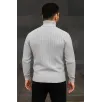 Erkek Balıkcı Yaka Bağazlı Triko Kazak Pamuklu Kalın Fitilli Dokuma, Regular Fit Uzun Kollu Kışlık Model - Gri Erkek Balıkcı Yaka Bağazlı Triko Kazak Pamuklu Kalın Fitilli Dokuma, Regular Fit Uzun Kollu Kışlık Model - Gri