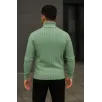 Erkek Balıkcı Yaka Bağazlı Triko Kazak Pamuklu Kalın Fitilli Dokuma, Regular Fit Uzun Kollu Kışlık Model - Mint Yeşili Erkek Balıkcı Yaka Bağazlı Triko Kazak Pamuklu Kalın Fitilli Dokuma, Regular Fit Uzun Kollu Kışlık Model - Mint Yeşili