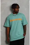 Erkek Baskılı Tişort Kısa Kol Bisiklet Yaka Ovarsize T-shirt -  Mint Yeşili
