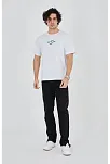 Erkek Baskılı T-shirt Kısa Kol Bisiklet Yaka Regular Fit Rahat Kalıp Günlük Tişört - Beyaz