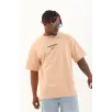 Unisex Oversize Baskılı Bisiklet Yaka T-Shirt - Bej Unisex Oversize Baskılı Bisiklet Yaka T-Shirt - Bej