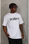 Erkek Baskılı T-shirt Kısa Kol Bisiklet Yaka Regular Fit Rahat Kalıp Günlük Tişört - Beyaz