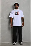 Erkek Baskılı T-shirt Kısa Kol Bisiklet Yaka Regular Fit Rahat Kalıp Günlük Tişört - Beyaz
