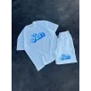 Erkek Baskılı İkili Şort Takım - Beyaz Erkek Baskılı İkili Şort Takım - Beyaz