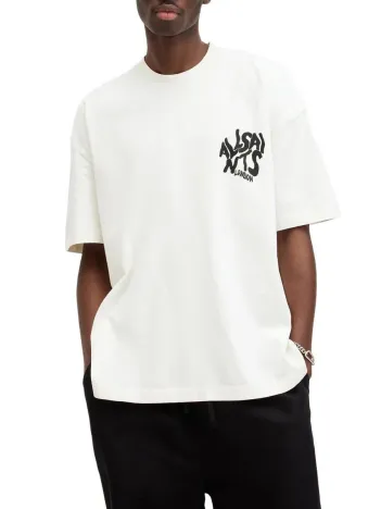 Erkek Baskılı Oversize T-shirt - Beyaz Erkek Baskılı Oversize T-shirt - Beyaz