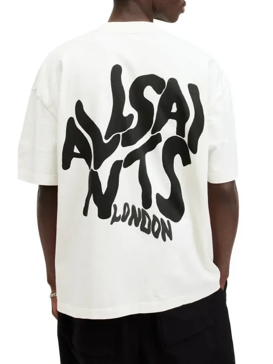 Erkek Baskılı Oversize T-shirt - Beyaz Erkek Baskılı Oversize T-shirt - Beyaz