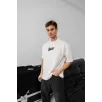 Erkek Baskılı Oversize T-shirt - Beyaz Erkek Baskılı Oversize T-shirt - Beyaz